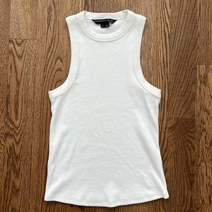 White Veronica Beard Jordyn tank in XS